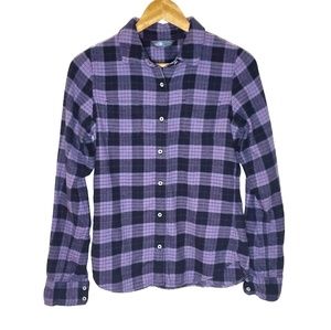 The North Face Purple Plaid Shirt Size Small